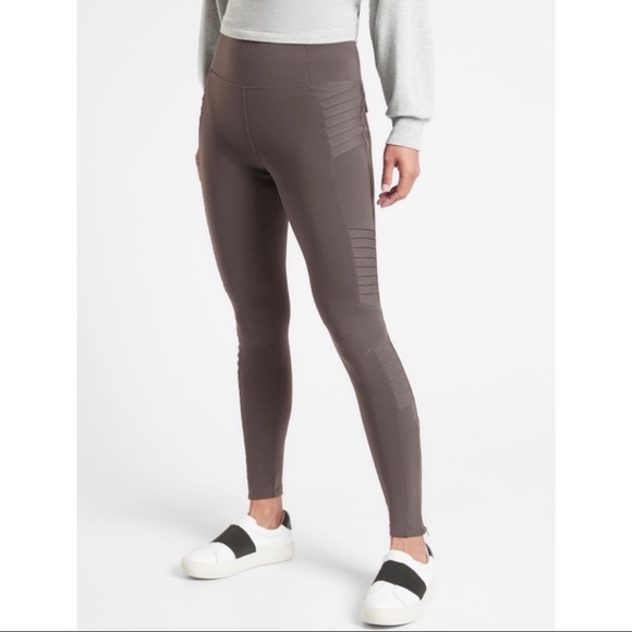 Athleta Delancey Moto Tight - Coffee House NWT! - Picture 2 of 12